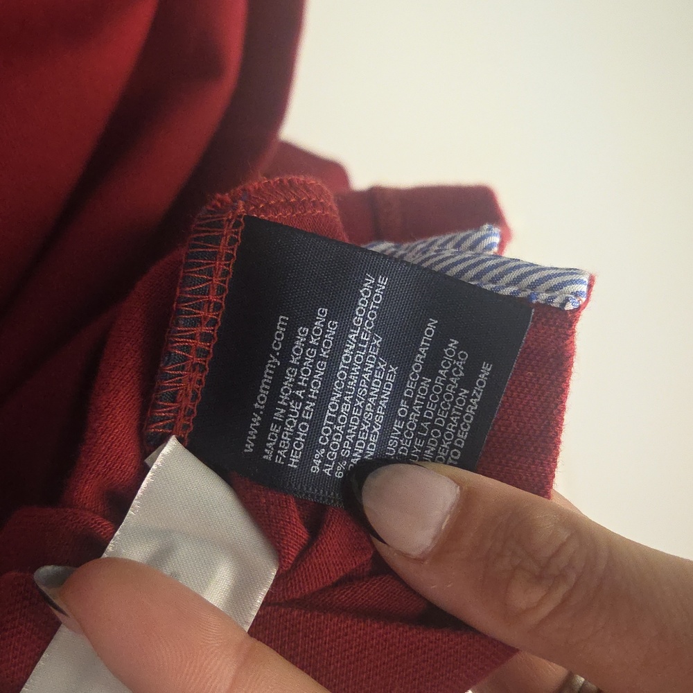 Tommy Hilfiger men's Red Polo Size L - Picture 6 of 6
